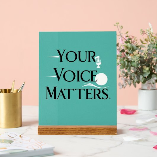 Uw stem telt optie 2 acryl bord (Huwelijk)