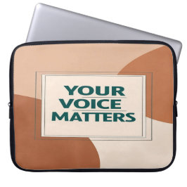 Uw stem telt optie 3 laptop sleeve