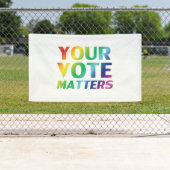 Uw stem telt - pride lgbtq lgbt regenboog wit spandoek (Insitu)