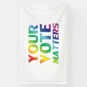 Uw stem telt - pride lgbtq lgbt regenboog wit spandoek (Verticaal)