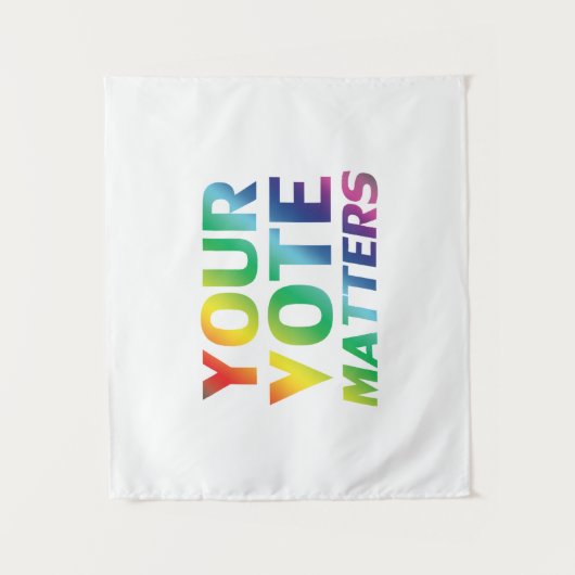 "Uw stem telt" trots lgbtq lgbt regenboog wit Wandkleed (Voorkant)