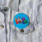 'Uw stem, Uw stem' Blauwe Button (In situ)