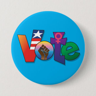 'Uw stem, Uw stem' Blauwe Button