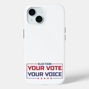 Uw Stem Uw Stemkleur lettertype iPhone 15 Case