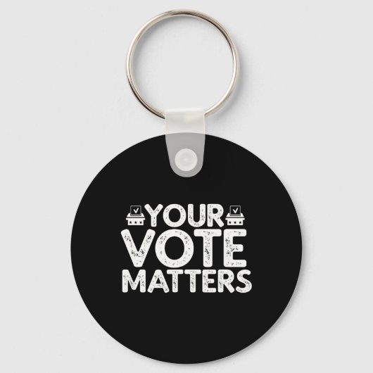 Uw Stem Verkiezing Kiezer Sleutelhanger (Voorkant)