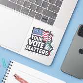 Uw stemmen zijn belangrijk voor de Amerikaanse ver Sticker (Laptop met iPhone)