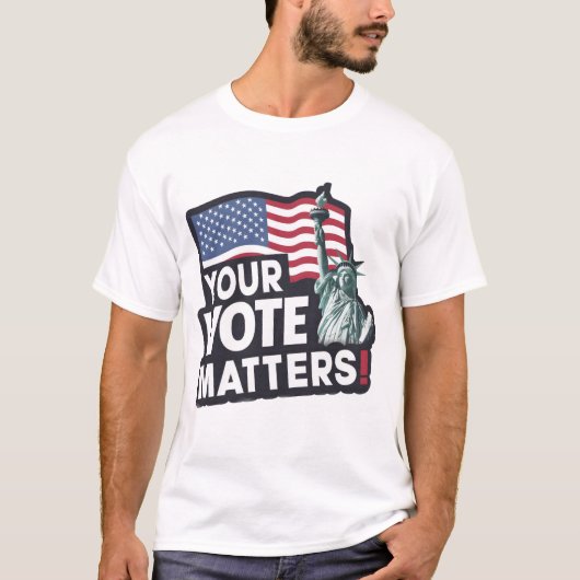 Uw stemmen zijn belangrijk voor de Amerikaanse ver T-shirt (Voorkant)
