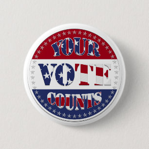 UW STEMMINGSBEDRIJVEN Rondlopen met Amerikaanse vl Ronde Button 5,7 Cm