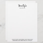 Uw Stijlbedrijf (teksttype) Briefhoofd (Voorkant / Achterkant)