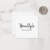 Uw Stijlbedrijf (teksttype) Notitiekaartje (Voorkant / Achterkant in situ)