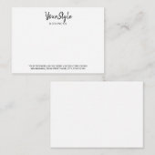 Uw Stijlbedrijf (teksttype) Notitiekaartje (Voorkant / Achterkant)