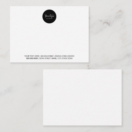 Uw Stijlcirkel (type Afbeelding) Notitiekaartje (Voorkant / Achterkant)