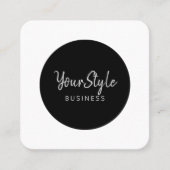 Uw Stijlcirkel (type Afbeelding) Vierkante Visitekaartje (Voorkant)