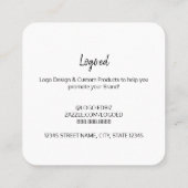 Uw Stijlcirkel (type Afbeelding) Vierkante Visitekaartje (Achterkant)