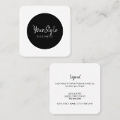 Uw Stijlcirkel (type Afbeelding) Vierkante Visitekaartje (Voorkant / Achterkant)