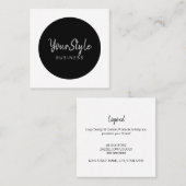 Uw Stijlcirkel (type Afbeelding) Vierkante Visitekaartje (Voorkant / Achterkant)