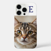 Uw stijlvolle kattenfoto met monogram Case-Mate iPhone case (Achterkant)