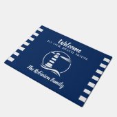 Uw strandhuis nautische klassieke vuurtoren deurmat (Schuin)