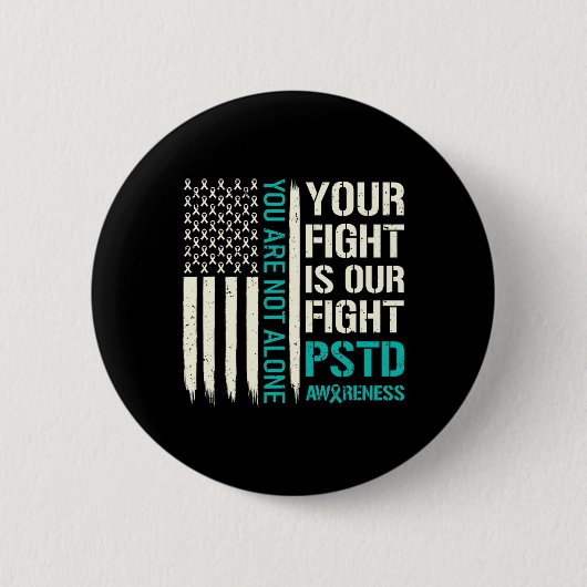 Uw strijd is onze strijd - PTSS-bewustzijn Ronde Button 5,7 Cm (Voorkant)
