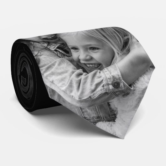 Uw Stropdas Fotosjabloon zwart en wit (Opgerold)