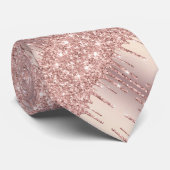 Uw Stropdas Roos Blush Glitter Sparkle Drivers (Opgerold)