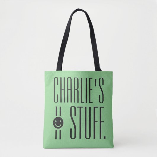 UW STUFF-tassen (aangepaste naam en kleur) Tote Bag (Voorkant)