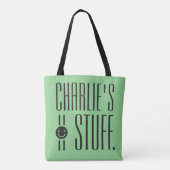 UW STUFF-tassen (aangepaste naam en kleur) Tote Bag (Achterkant)
