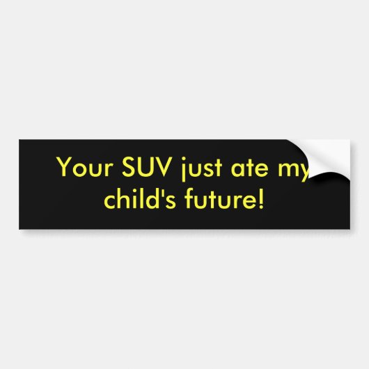 Uw SUV Bumpersticker (Voorkant)