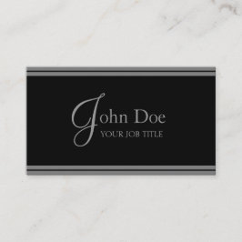 Uw taakTitel elegant zwart/zilverstripes Visitekaartje