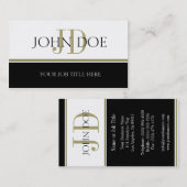 Uw taakTitel Gold Stripe Visitekaartje (Voorkant / Achterkant)