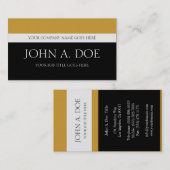 Uw taakTitel zwart/geel Gold touch Visitekaartje (Voorkant / Achterkant)