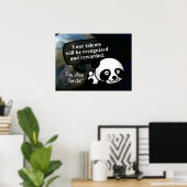 Uw talent zal worden erkend en beloond poster (Thuiskantoor)