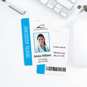 Uw Tandartskliniek Logo Tandarts Werknemer Foto ID Badge