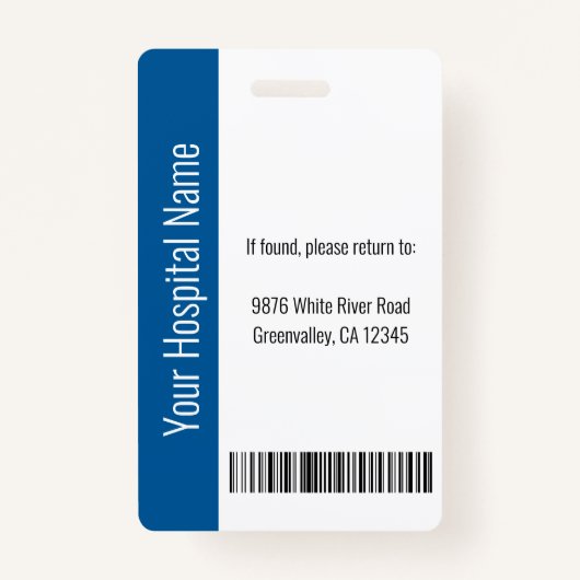 Uw tandheelkundige Logo-tandarts Foto-ID Badge (Achterkant)