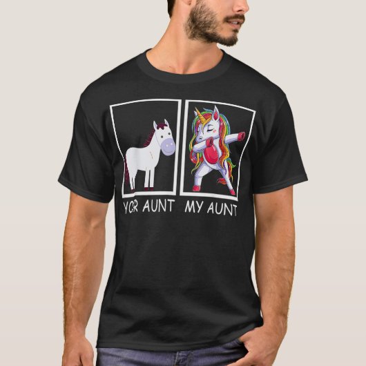 Uw tante Mijn tante Horse en Unicorn Funny T-shirt (Voorkant)