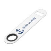 Uw tas of naam Nautical  Anchor White Speed Flessenopener (Voorkant Gekanteld)