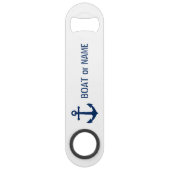 Uw tas of naam Nautical  Anchor White Speed Flessenopener (Voorkant)