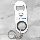 Uw tas of Nautical Compass Anchor White Mini Flessenopener
