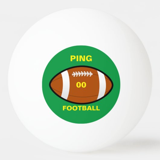 Uw Team Football Ping Pong Ball (Voorkant)
