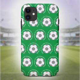 Uw team van het Football in Groen Case-Mate iPhone Case