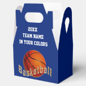 Uw teamnaam en kleuren Basketball Favor Boxen Bedankdoosjes (Geopend)