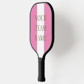 Uw teamnaam Roze Wit Pickleball Paddle (Links)
