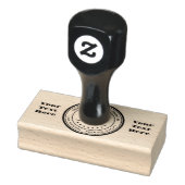 Uw tekst aangepaste logo gedrukt horizontaal houte rubberstempel (Stempel)