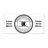 Uw tekst aangepaste logo gedrukt horizontaal houte rubberstempel (Afrduk)