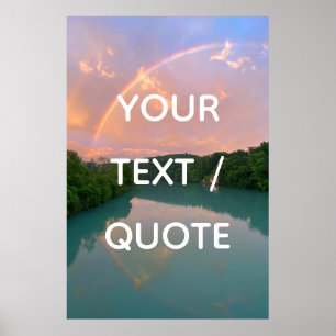 UW TEKST/ CITATIE AANGEPASTE PERSONALISATIE ZONSO POSTER