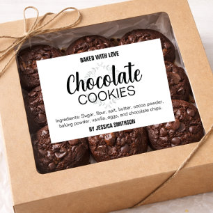 Uw tekst Cookies (of andere woorden) label CK011rt Voedselcontainer Etiket