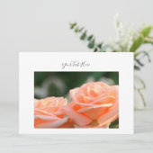 Uw tekst Crème Roos Bloemen Uitnodiging (Staand voorkant)
