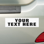 UW TEKST HIER AANGEPAST PERSONALISEREN BUMPERSTICKER (Op auto)