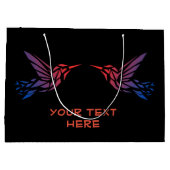 Uw tekst hier Tekst Aangepast Links Rechts Afbeeld Groot Cadeauzakje (Achterkant)