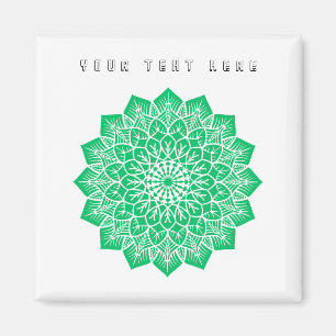 Uw tekst hier Tekst Afbeelding Groen Kunst Thuis K Magneet